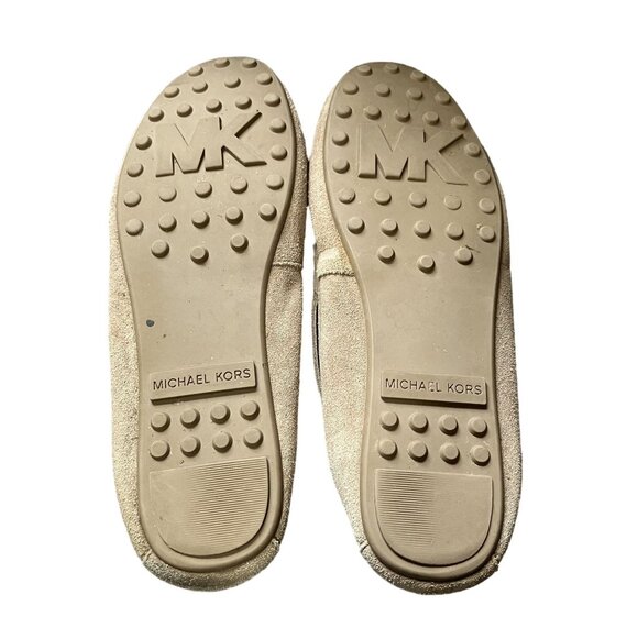 Michael Kors Women's Suede Moccasins Loafers Beige Slip-On Flats Size 9.5 - Picture 6 of 8